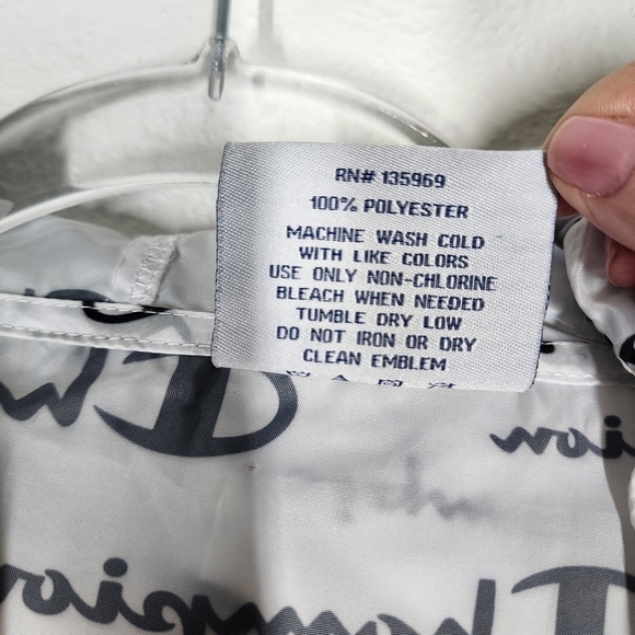 CHAMPION ALL-OVER PRINT HOODED WINDBREAKER JACKET - Picture 11 of 11